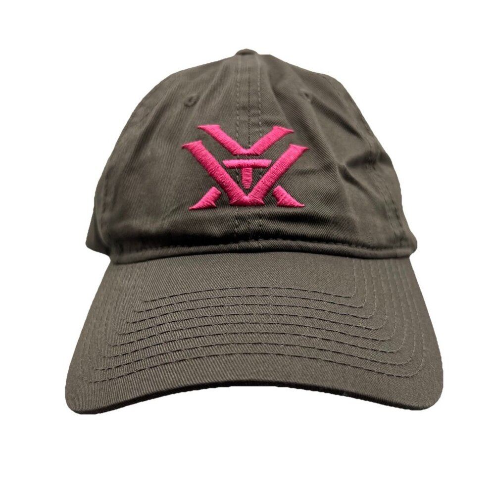 Vortex The Force of Optics Rifle Hunting Women's Strapback Hat Cap Gray Pink